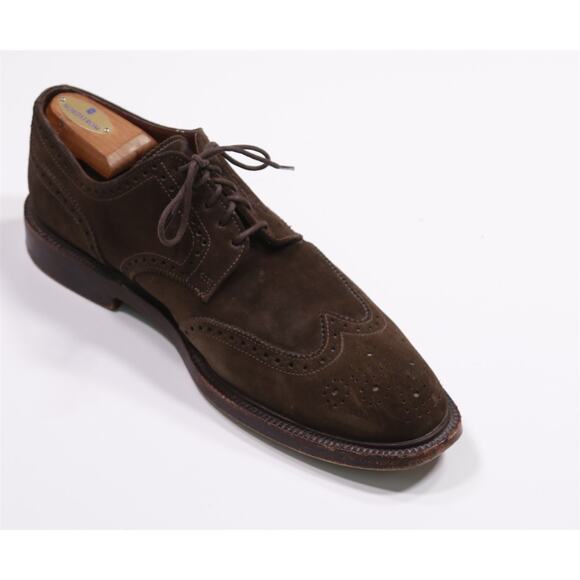 Sid Mashburn Brown Suede Wingtip Oxford Dress Shoes Made in England UK 10.5 main image 11